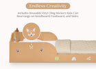 Puppy (1239) 2-Puppy Wood Floor Toddler Bed with Reusable Stickers