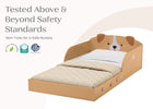 Puppy (1239) 7-Puppy Wood Floor Toddler Bed with Reusable Stickers