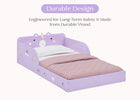 Unicorn (1615) 4-Unicorn Wood Floor Toddler Bed with Reusable Stickers