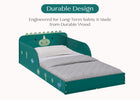 Dino (1616) 4-Dino Wood Floor Toddler Bed with Reusable Stickers