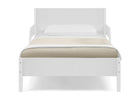 White Oxford Stripes (1726) 10-Cora Wood Twin Bed with Removable Guardrails