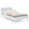 DCB: White Oxford Stripes (1726) 13-Cora Wood Twin Bed with Removable Guardrails