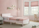 Pink Floral Toile (1727) 14-Cora Wood Twin Bed with Removable Guardrails