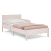 DCB: Pink Floral Toile (1727) 19-Cora Wood Twin Bed with Removable Guardrails