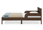 Brown (1728) 24-Cora Wood Twin Bed with Removable Guardrails
