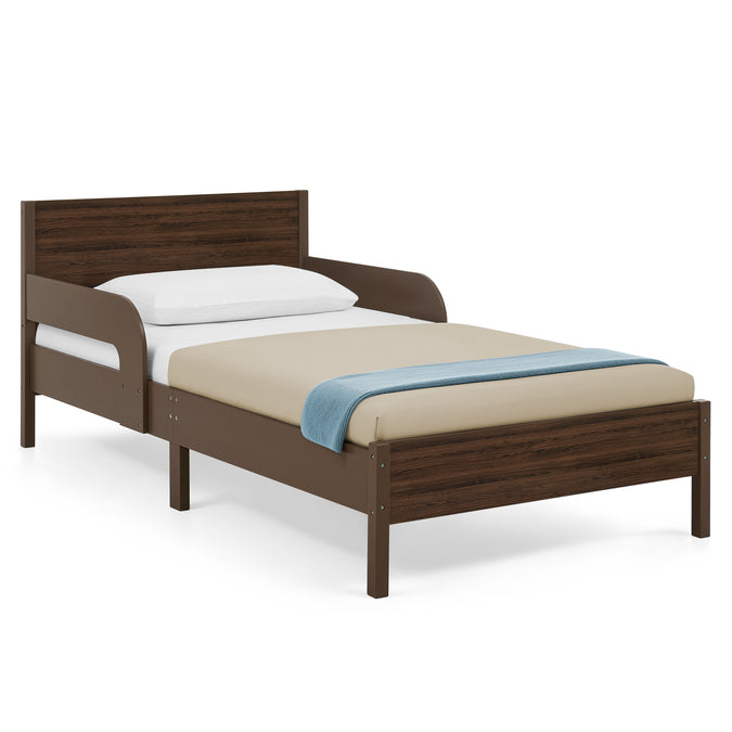 DCB: Brown (1728) 25-Cora Wood Twin Bed with Removable Guardrails