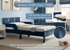 Navy (1729) 51-Cora Wood Twin Bed with Removable Guardrails