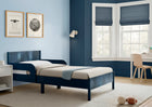 Navy (1729) 26-Cora Wood Twin Bed with Removable Guardrails