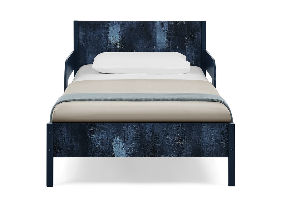Navy (1729) 28-Cora Wood Twin Bed with Removable Guardrails