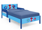 Spider-Man (1164) 12-Spidey and His Amazing Friends Wood Twin Bed with Removable Guardrails