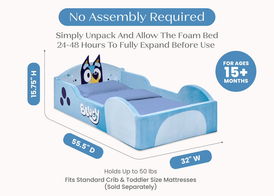 Bluey (1077) 3-Bluey Foam Frame Toddler Bed