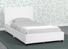 White Velvet (1600) 2-Upholstered Twin Bed with Headboard