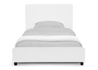 White Velvet (1600) 3-Upholstered Twin Bed with Headboard