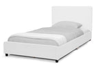 White Velvet (1600) 5-Upholstered Twin Bed with Headboard