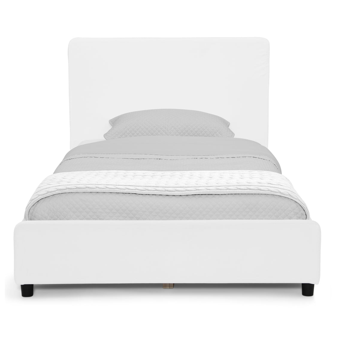 Upholstered Twin Bed with Headboard