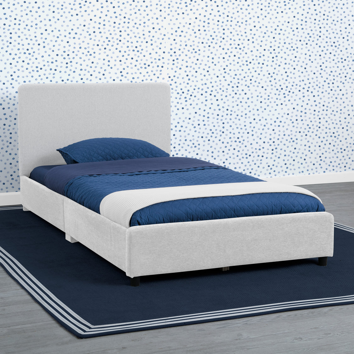 Upholstered Twin Bed with Headboard