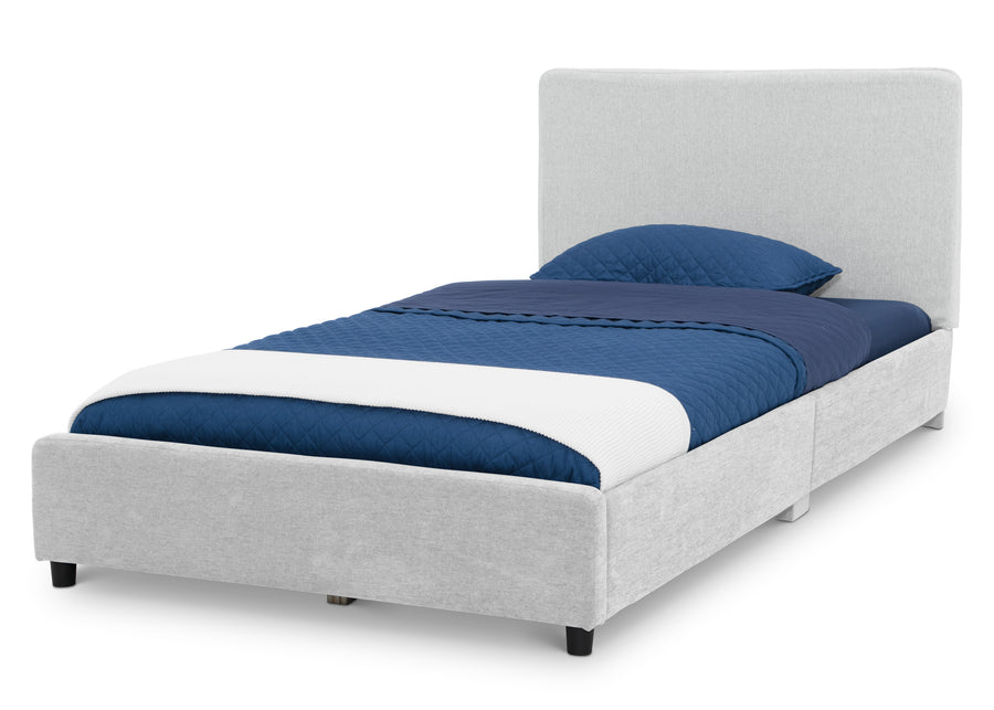 Dove Grey (1601) 13-Upholstered Twin Bed with Headboard