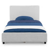 Upholstered Twin Bed with Headboard 14-Upholstered Twin Bed with Headboard