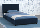 Navy Tweed (1602) 18-Upholstered Twin Bed with Headboard
