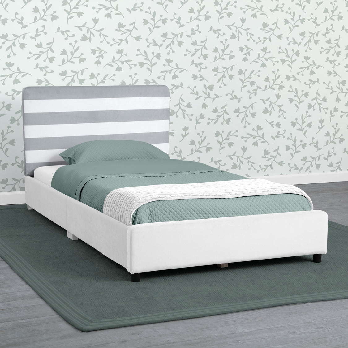 Upholstered Twin Bed with Headboard