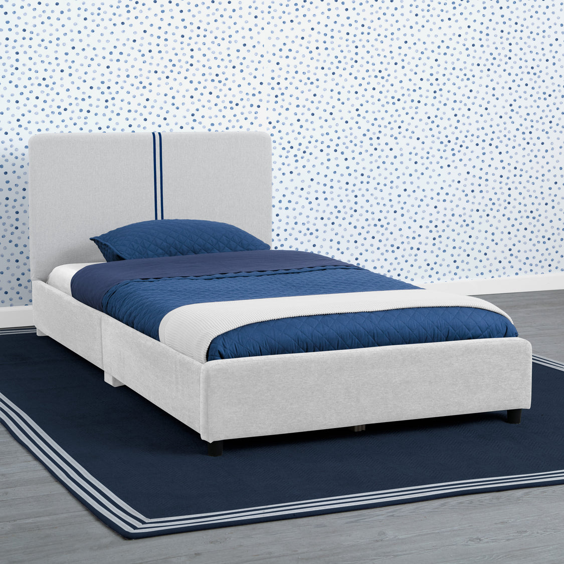 Upholstered Twin Bed with Headboard
