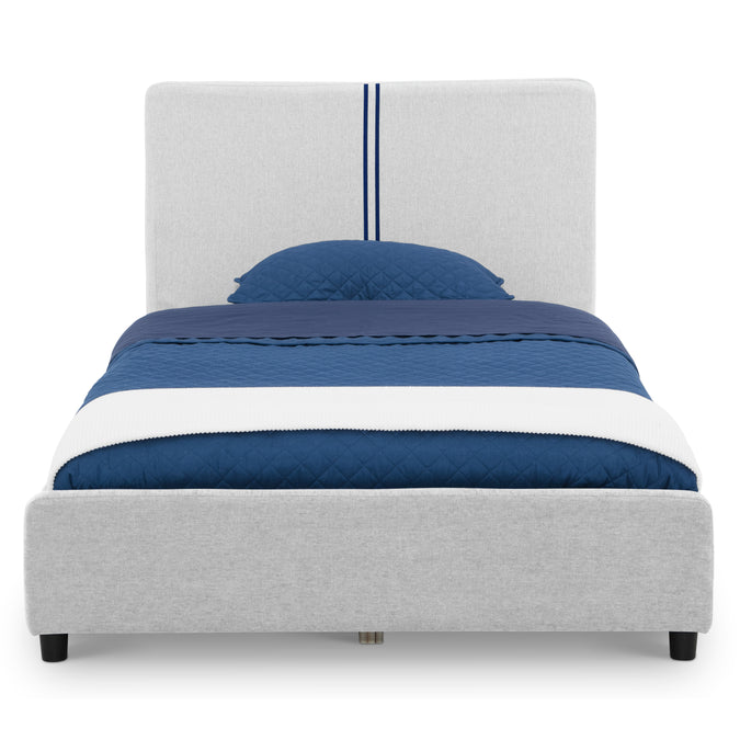 Upholstered Twin Bed with Headboard 38-Upholstered Twin Bed with Headboard