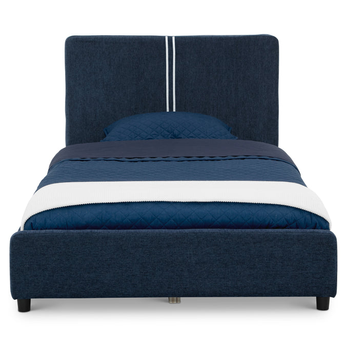 Upholstered Twin Bed with Headboard 46-Upholstered Twin Bed with Headboard