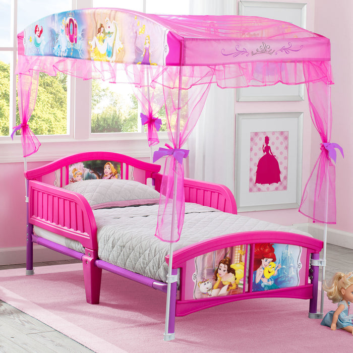 BB87136PS princess canopy bed hangtag 3-Princess Canopy Toddler Bed