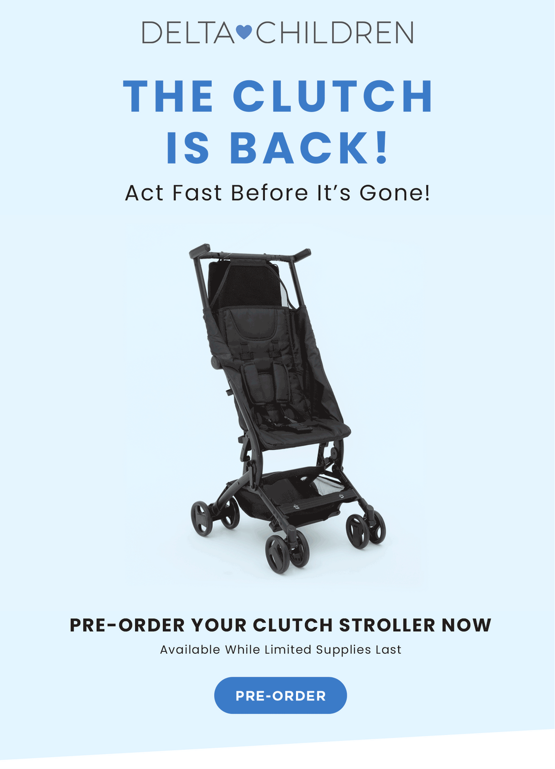 The Clutch Lightweight Travel Stroller