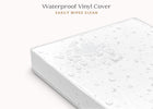 Waterproof vinyl cover with water droplets on a white background 3-Twinkle Galaxy Limited 4-inch Mini Crib Mattress