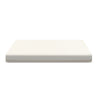 A rectangular mattress topper or memory foam pad in a warm off-white/cream color, featuring a subtle geometric pattern on the top surface and a textured side edge, shown against a plain white background. 11-BreatheClear Breathable Crib Mattress and Toddler Mattress