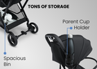 Black (001) 5-Icon Ultra Compact Everyday & Travel Stroller