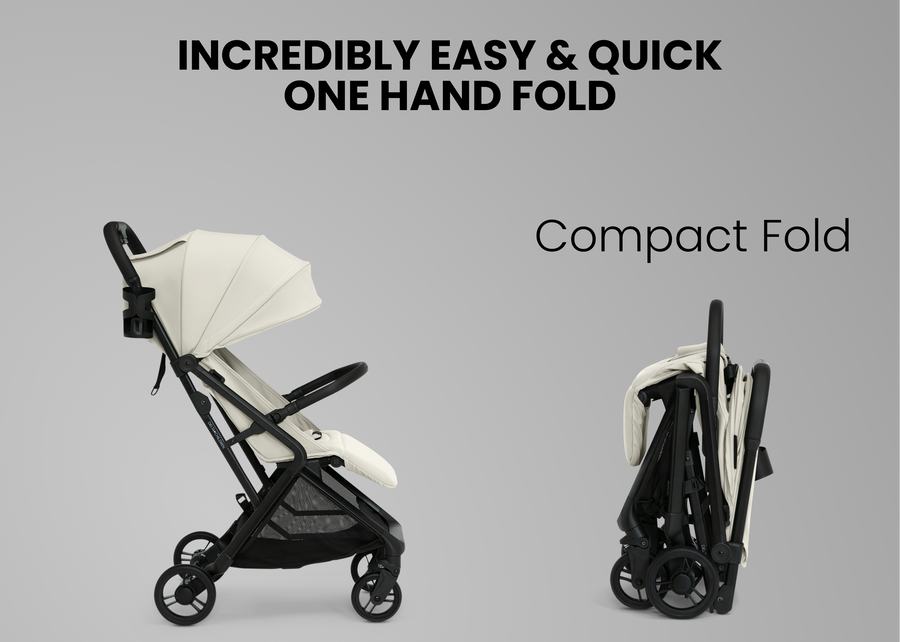 Cream (2447) 37-Icon Ultra Compact Everyday & Travel Stroller