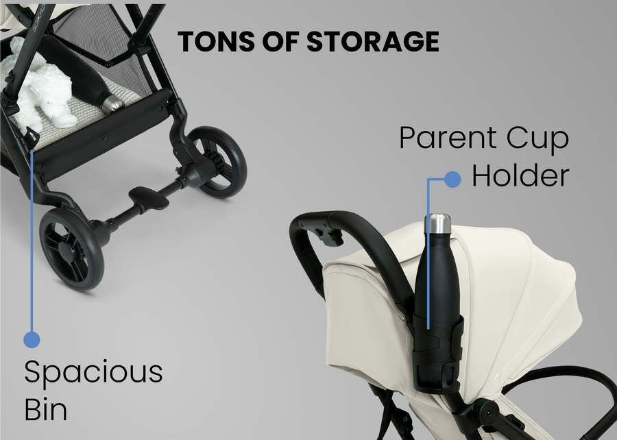 Cream (2447) 39-Icon Ultra Compact Everyday & Travel Stroller