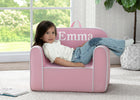Pink and White (1187) 1-Personalized Cozee Chair for Kids
