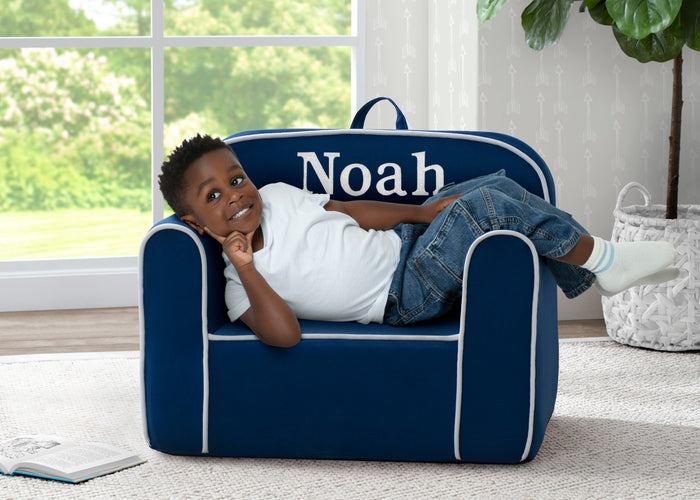 Personalized Cozee Chair for KidsBlue and White (1193)