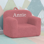 Personalized Cozee Sherpa Chair for Kids - Rose (1295) - Accessories
