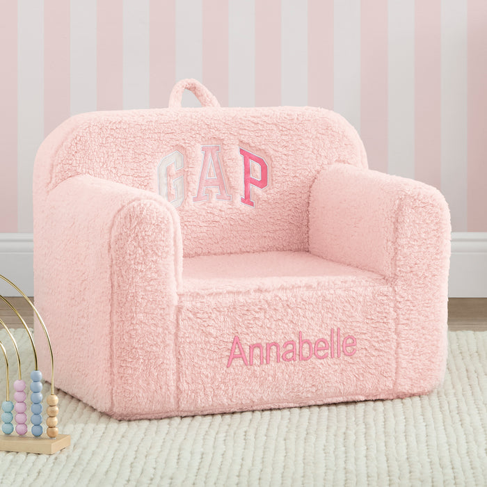EM83654GP 1657 pink chair gap lifestyle 101 2-babyGap Personalized Sherpa Chair