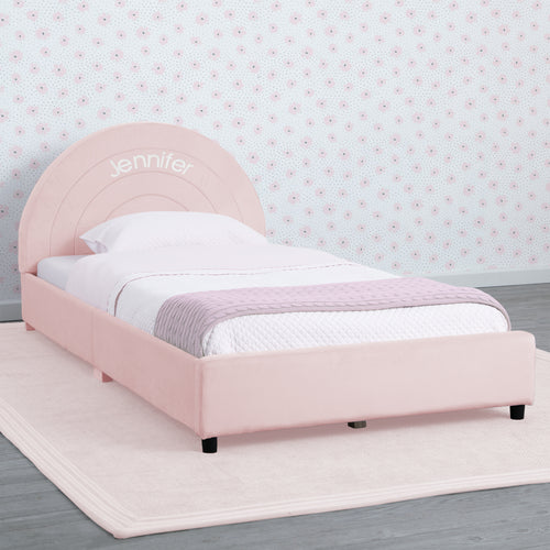 EMBB81573 12082 upholstered twin bed blush quilted velvet lifestyle 101