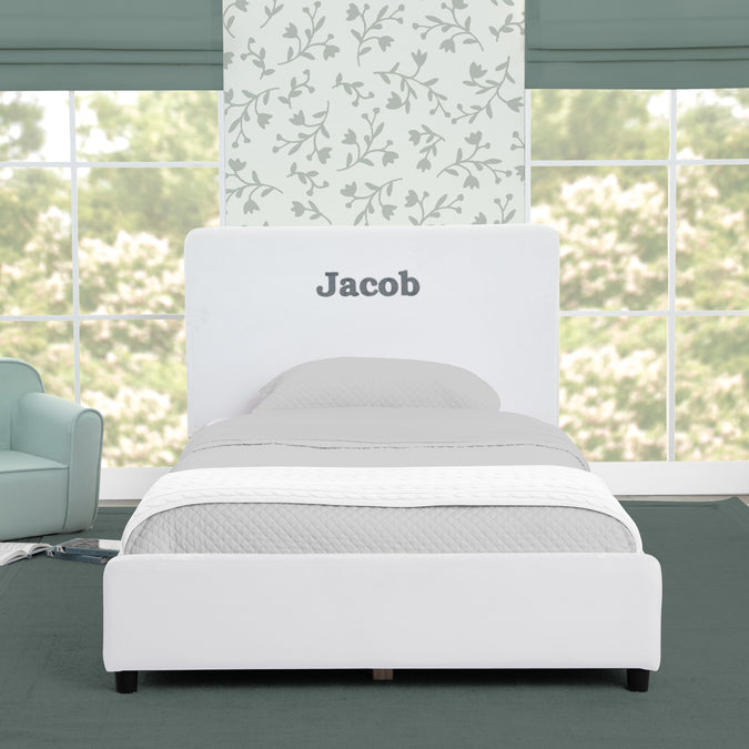 Personalized Upholstered  Twin Bed with Headboard 7-Personalized Upholstered  Twin Bed with Headboard