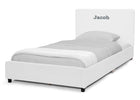 White Velvet (1600) 5-Personalized Upholstered  Twin Bed with Headboard