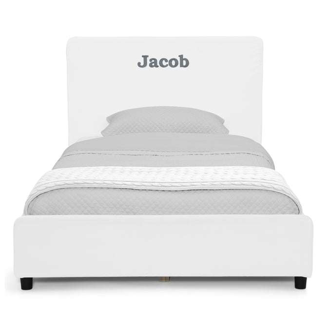 Personalized Upholstered  Twin Bed with Headboard 6-Personalized Upholstered  Twin Bed with Headboard