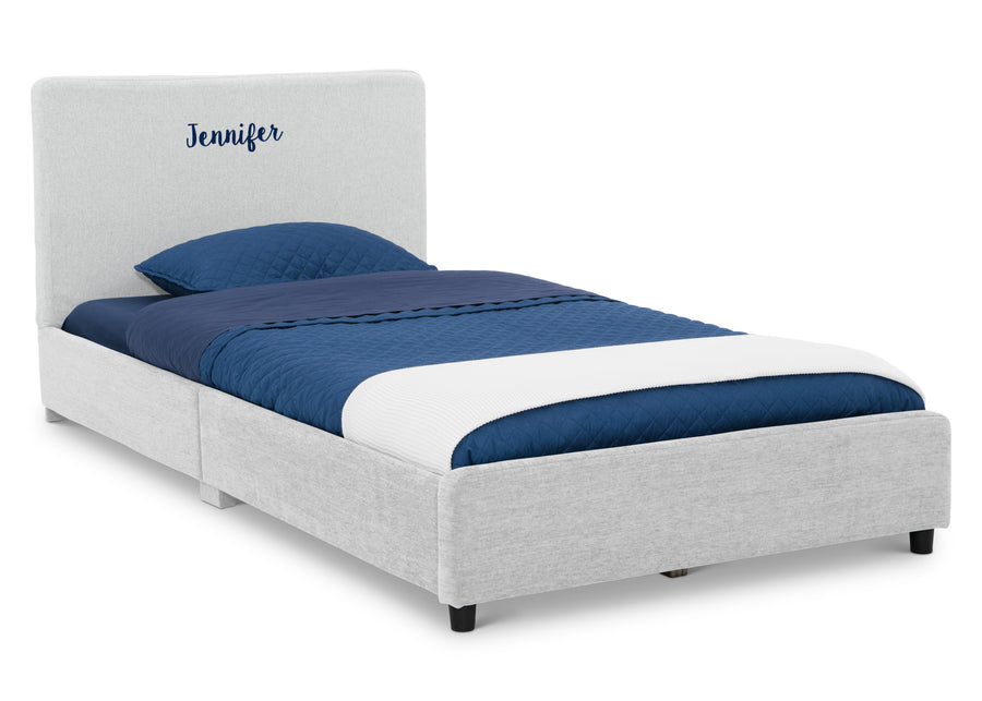 Dove Grey (1601) 11-Personalized Upholstered  Twin Bed with Headboard