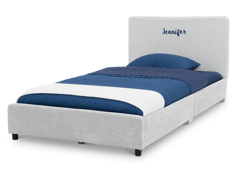 Dove Grey (1601) 12-Personalized Upholstered  Twin Bed with Headboard