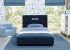 Navy Tweed (1602) 15-Personalized Upholstered  Twin Bed with Headboard