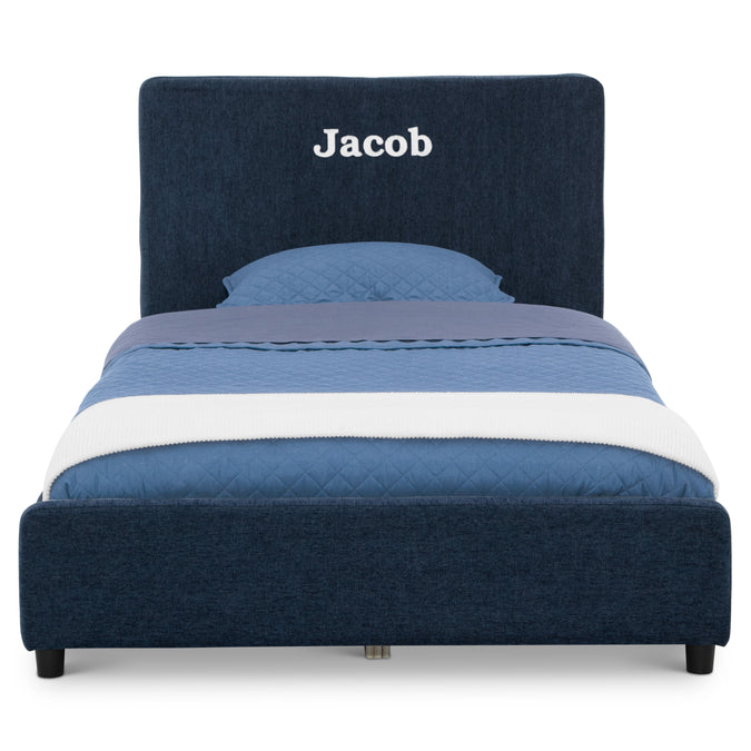 Personalized Upholstered  Twin Bed with Headboard 20-Personalized Upholstered  Twin Bed with Headboard