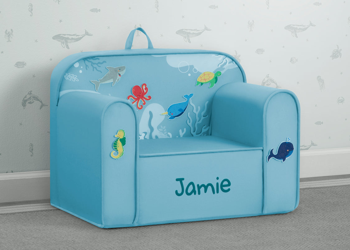 Personalized Mix & Match Cozee Kids Chair with Interchangeable Patches