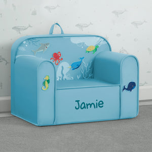 Personalized Mix & Match Cozee Kids Chair with Interchangeable Patches 3