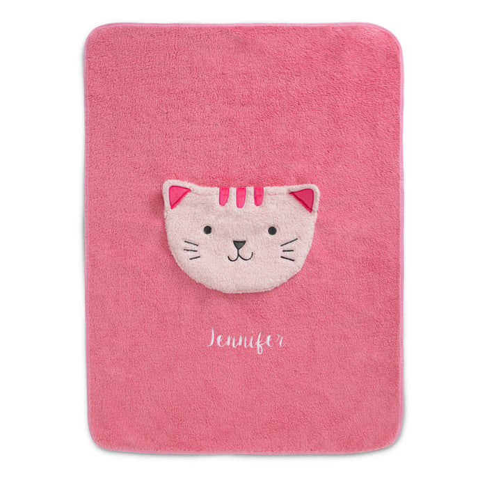 EMNU80180GN 1246 pocket sherpa blanket cat silo 101 1-Personalized Sherpa Throw Blanket with Storage Pocket for Kids