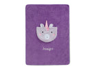 Purple Unicorn (1256) 7-Personalized Sherpa Throw Blanket with Storage Pocket for Kids